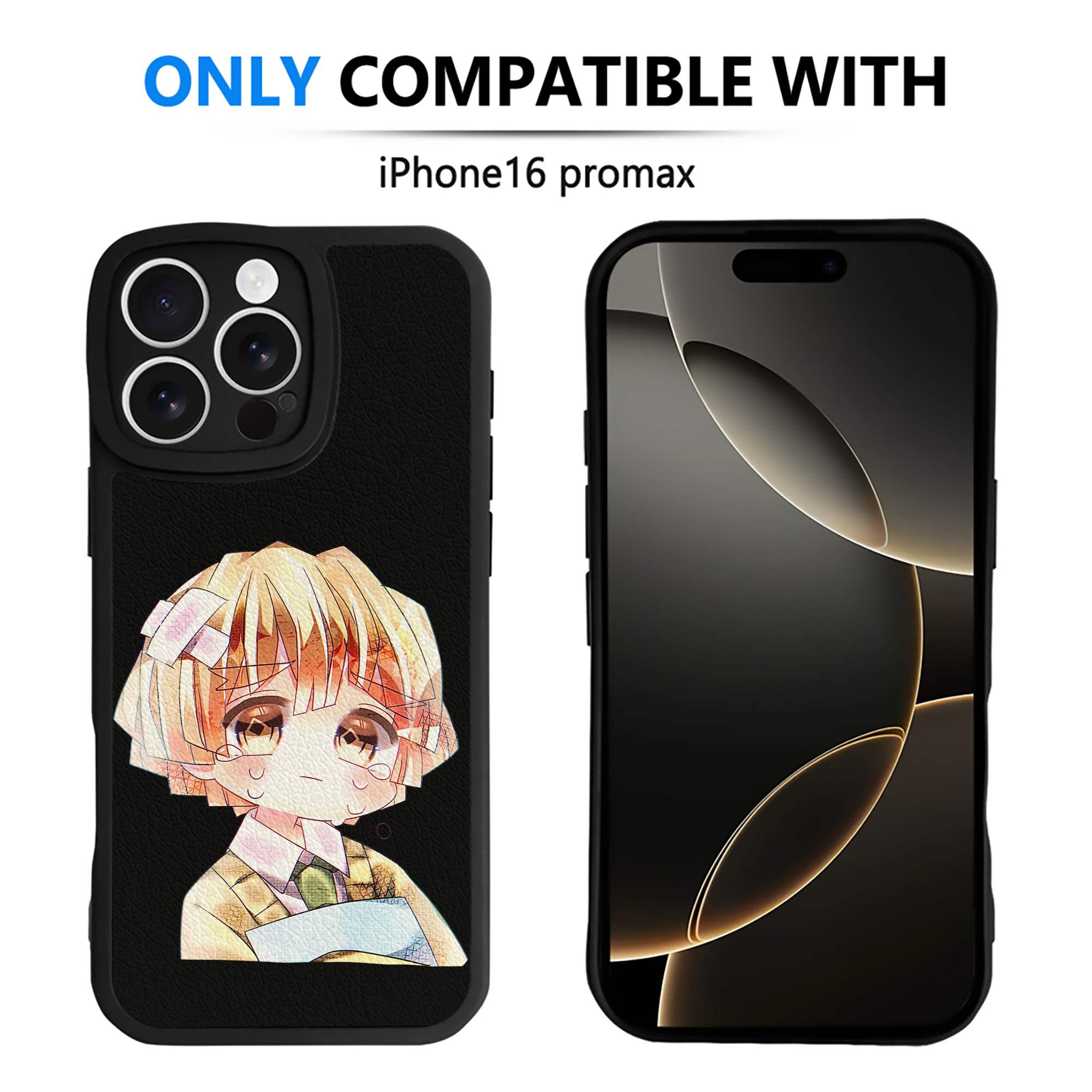 （画像用） 鬼滅の刃（きめつのやいば）我妻 善逸／あがつま ぜんいつ Agatsuma Zenitsu 【iPhone 16シリーズ対応】シリコンスマホケース（レザー調） 材質：シリコン